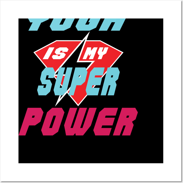 Yoga Is My Super Power Wall Art by ahmedpavel